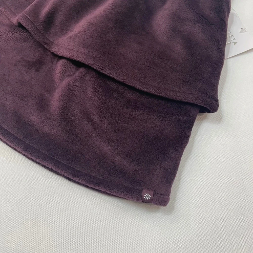 ATHLETA Girl Plum Velvet Skort Tiered Ruffle Mini Skirt Kids Activewear‎